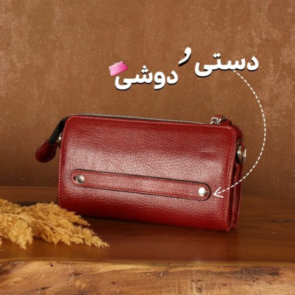 کیف دوشی زنانه چرم طبیعی فلوتر بیورا مدل za1