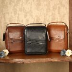 کیف دوشی مردانه چرم صنعتی بیورا سایز بزرگ مدل dbb55