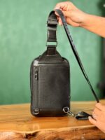 اسلینگ بگ مردانه چرم صنعتی خارجی بیورا مدل sb40 - تصویر 4
