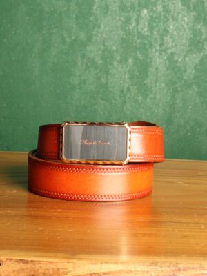 کمربند چرم طبیعی مردانه بیورا مدل پلاکی k025