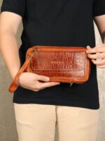 کیف دسته چک و پاسپورتی چرم طبیعی بیورا مدل pa01