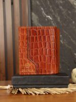 کیف پول مردانه چرم طبیعی کروکودیلی بیورا مدل KPK31