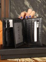کیف پول مردانه چرم طبیعی کروکودیلی بیورا مدل KPK31