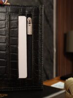 کیف پول مردانه چرم طبیعی کروکودیلی بیورا مدل KPK31