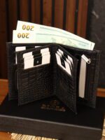 کیف پول مردانه چرم طبیعی کروکودیلی بیورا مدل KPK31