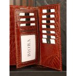کیف پول مردانه چرم طبیعی کروکدیلی بیورا مدل KPB04