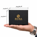 کیف پول مردانه چرم طبیعی کروکودیلی بیورا مدل KPK05