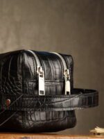 کیف داپ کیت مردانه چرم طبیعی کروکدیلی بیورا مدل shz025 - تصویر 5