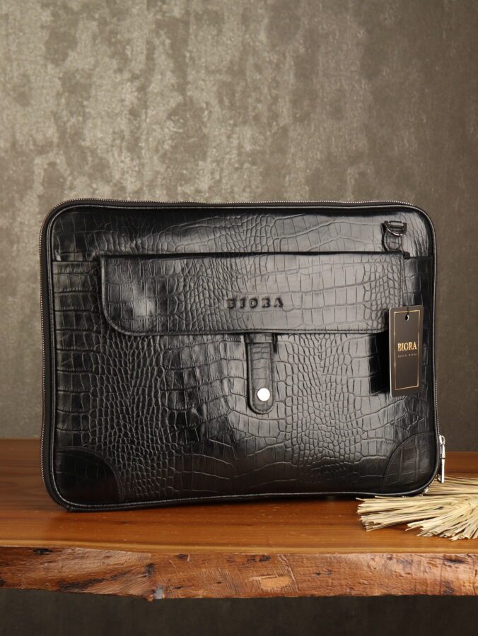 کیف فولدر بیورا چرم طبیعی کروکودیلی مدل FD01 کیف فولدر بیورا چرم طبیعی کروکودیلی مدل FD01
