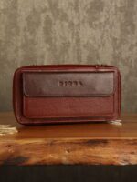 کیف دستی و پاسپورتی چرم طبیعی فلوتر بیورا مدل pa012