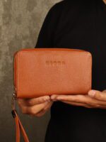 کیف دستی و پاسپورتی چرم طبیعی فلوتر بیورا مدل pa010