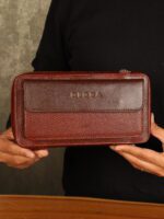 کیف دستی و پاسپورتی چرم طبیعی فلوتر بیورا مدل pa012