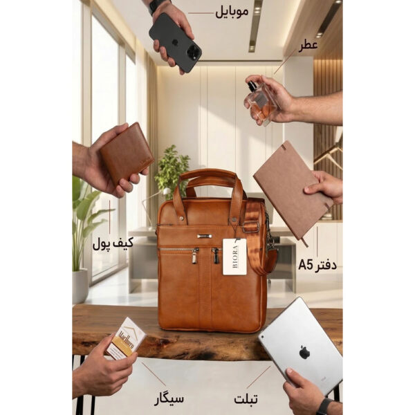 کیف اداری مردانه چرم صنعتی بیورا مدل e01