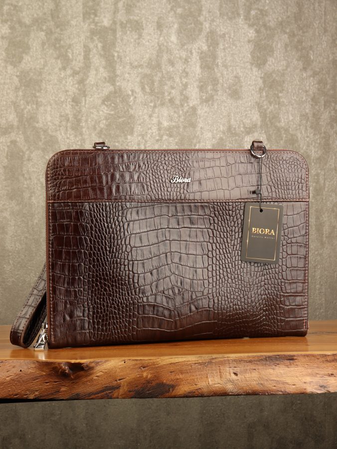 کیف فولدر بیورا چرم طبیعی کروکودیلی مدل fd03 کیف فولدر بیورا چرم طبیعی کروکودیلی مدل fd03