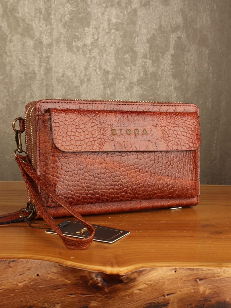 کیف پاسپورتی مردانه چرم طبیعی کروکدیلی بیورا acc19