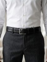 کمربند مردانه بیورا مدل چرم طبیعی میخی کد k080