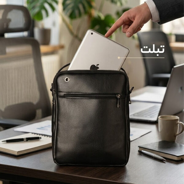 کیف دوشی مردانه چرم صنعتی بیورا مدل d06