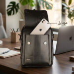 کیف دوشی مردانه چرم صنعتی بیورا مدل d06