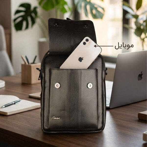 کیف دوشی مردانه چرم صنعتی بیورا مدل d06