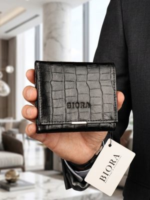 جاکارتی و کیف پول مردانه بیورا مدل kpk50-BLACK